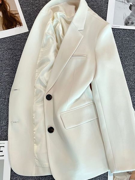women s suits blazers elegant office lady suit jacket long sleeve lapel pocket white women blazer 2023 spring summer fashion button korean f, White;black
women s suits blazers elegant office lady suit jacket long sleeve lapel pocket white women blazer 2023 spring summer fashion button korean f, White;black
