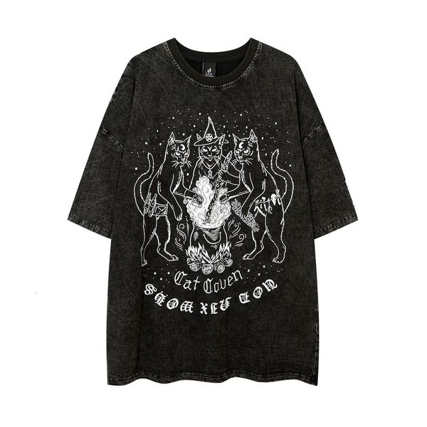 men's t-shirts oversized gothic cats vintage grunge y2k anime t shirts men retro t-shirts harajuku streetwear hip hop summer cotton te, White;black
men's t-shirts oversized gothic cats vintage grunge y2k anime t shirts men retro t-shirts harajuku streetwear hip hop summer cotton te, White;black
