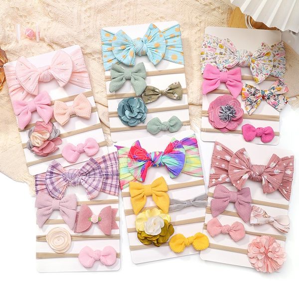 5pcs/set lovely bows headband for baby girl hair accessories elastic turban hair bands nylon newborn female infant headwrap, Slivery;white
5pcs/set lovely bows headband for baby girl hair accessories elastic turban hair bands nylon newborn female infant headwrap, Slivery;white