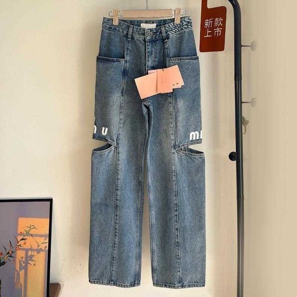 High Verion Jean Women Deigner Pant Big Pocket Rip Printed Traight Wide Leg Denim Trouer Women Clothing Zipper Acce Control, Picture color
High Verion Jean Women Deigner Pant Big Pocket Rip Printed Traight Wide Leg Denim Trouer Women Clothing Zipper Acce Control, Picture color