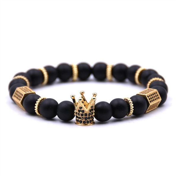 8mm frosted stone metal crown bracelet for women beaded bracelet men vintage charm jewelry for boys drop270s, Golden;silver
8mm frosted stone metal crown bracelet for women beaded bracelet men vintage charm jewelry for boys drop270s, Golden;silver