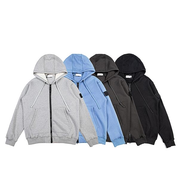 

TOPSTONEY Fall/winter 2023 Cardigan Hooded Sweater Coat Couple Casual Zipper Hoodie Men's Sports Coat ST-2237, Black-st-2237