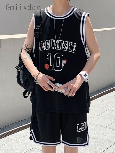 men's tracksuits gmiixder basketball uniform suit men summer preppy korean streetwear loose casual sports sleeveless jersey shorts two-, Gray
men's tracksuits gmiixder basketball uniform suit men summer preppy korean streetwear loose casual sports sleeveless jersey shorts two-, Gray