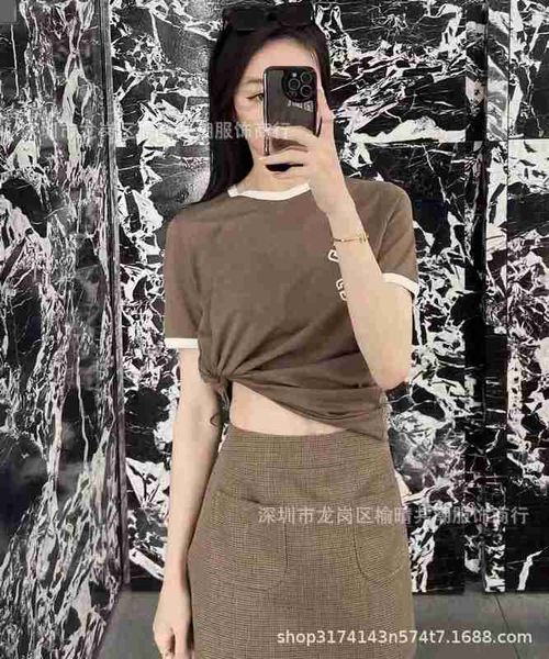 women's t-shirt designer 23 summer new contrast panel letter printing short sleeve casual versatile slim fit t-shirt 6jnh, White
women's t-shirt designer 23 summer new contrast panel letter printing short sleeve casual versatile slim fit t-shirt 6jnh, White