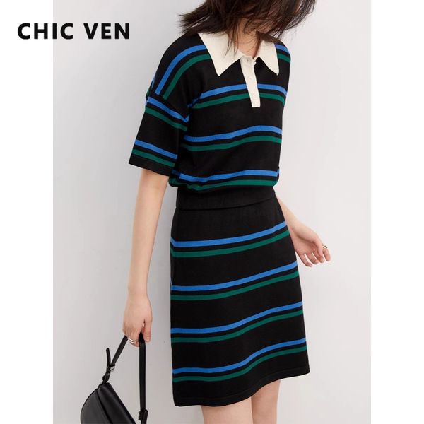 basic casual dresses chic ven women s loose polo collar contrast stripe knit dress short sleeve office lady clothing 2023 summer 230720, Black;gray
basic casual dresses chic ven women s loose polo collar contrast stripe knit dress short sleeve office lady clothing 2023 summer 230720, Black;gray
