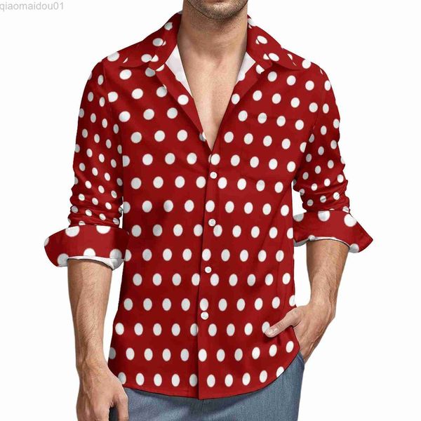 men's casual shirts white polka dot casual shirts men dark red shirt long sleeve novelty funny blouses autumn printed clothing plus siz, White;black
men's casual shirts white polka dot casual shirts men dark red shirt long sleeve novelty funny blouses autumn printed clothing plus siz, White;black