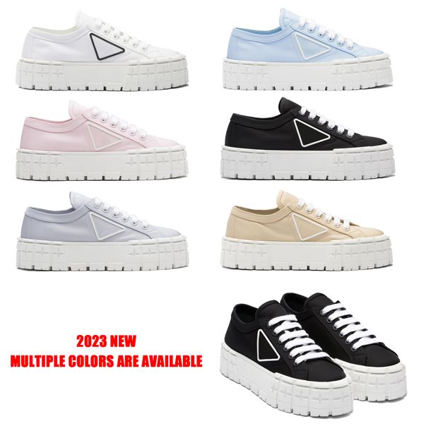 double wheel nylon gabardine sneakers platform thick sole casual shoes designer luxury gabardine classic canvassolid color non-slip lace up, Black
double wheel nylon gabardine sneakers platform thick sole casual shoes designer luxury gabardine classic canvassolid color non-slip lace up, Black