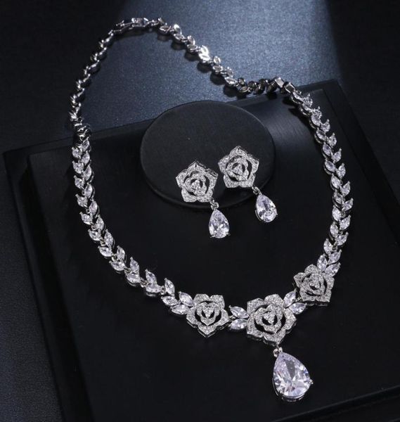 bridal wedding accessories highend jewelry necklace earring set gift woman birthday party dinner fashion jewelry rose water drop 5959360, White
bridal wedding accessories highend jewelry necklace earring set gift woman birthday party dinner fashion jewelry rose water drop 5959360, White
