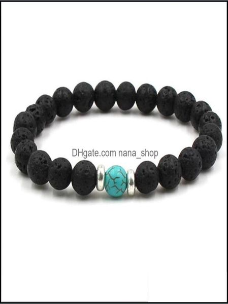 charm bracelets 10 colors black lava stone beads elastic bracelet essential oil diffuser volcanic rock beaded hand strings drop de1575310, Golden;silver
charm bracelets 10 colors black lava stone beads elastic bracelet essential oil diffuser volcanic rock beaded hand strings drop de1575310, Golden;silver