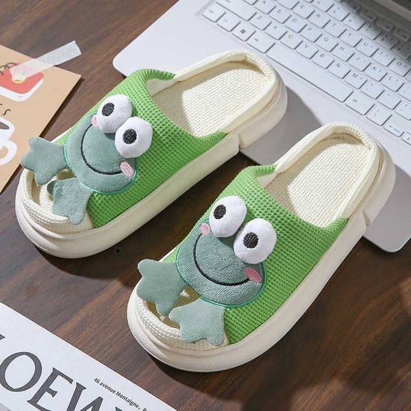 vceo spring summer cute frog linen women's slippers 3.5cm thick cartoon cow carrot home shoes cotton couple indoor fun zcb8, Black
vceo spring summer cute frog linen women's slippers 3.5cm thick cartoon cow carrot home shoes cotton couple indoor fun zcb8, Black