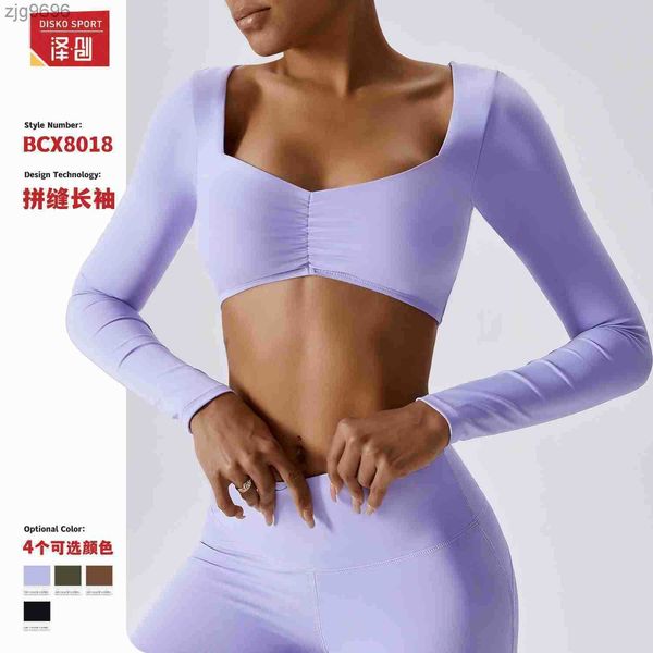 designer spring tight-fitting long-sleeved yoga suit cover-up outdoor sports t-shirt running nude fitness suit women's 8018, White
designer spring tight-fitting long-sleeved yoga suit cover-up outdoor sports t-shirt running nude fitness suit women's 8018, White