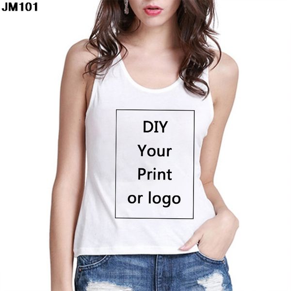 women's t-shirt customized print leisure t shirt harajuku sleeveless women diy your like po or vest t-shirt custom camisole tshirt 230, White
women's t-shirt customized print leisure t shirt harajuku sleeveless women diy your like po or vest t-shirt custom camisole tshirt 230, White