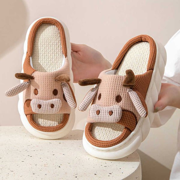 vceo spring summer cute frog linen women's slippers 3.5cm thick cartoon cow carrot home shoes cotton couple indoor fun cs8l, Black
vceo spring summer cute frog linen women's slippers 3.5cm thick cartoon cow carrot home shoes cotton couple indoor fun cs8l, Black