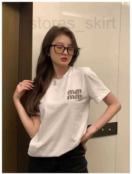women's t-shirt designer 2023 spring/summer new round neck t-shirt front shoulder letter beaded versatile fashion short sleeve for wome, White
women's t-shirt designer 2023 spring/summer new round neck t-shirt front shoulder letter beaded versatile fashion short sleeve for wome, White