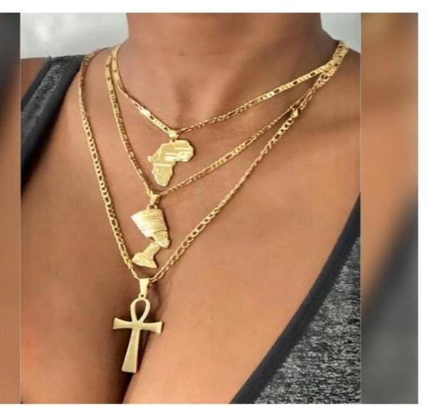 3pcs afrika kaart cross nefertiti hanger ketting set voor vrouwen mannen gouden kleur rvs egyptische sieraden5465708, Silver
3pcs afrika kaart cross nefertiti hanger ketting set voor vrouwen mannen gouden kleur rvs egyptische sieraden5465708, Silver
