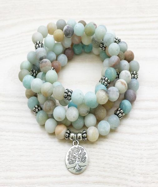 sn1144 matte 8mm amazonite 108 mala bracelet or necklace tree of life bracelet yoga jewelry 3260025, Black
sn1144 matte 8mm amazonite 108 mala bracelet or necklace tree of life bracelet yoga jewelry 3260025, Black