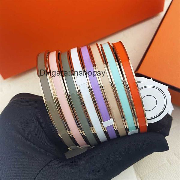 designer bracelet aijia h round closed ended enamel color plain ring taigang stainless steel fashion colorless small group v4fm, Black
designer bracelet aijia h round closed ended enamel color plain ring taigang stainless steel fashion colorless small group v4fm, Black