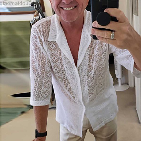 men's casual shirts collar shirts mens shirt transparent breathable casual clubwear comfortable daily holiday lace mesh middle sleeve l, White;black
men's casual shirts collar shirts mens shirt transparent breathable casual clubwear comfortable daily holiday lace mesh middle sleeve l, White;black