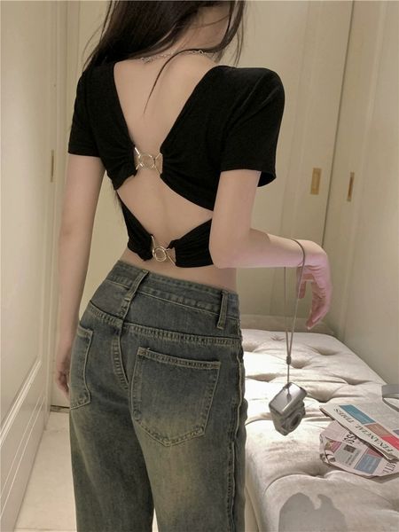 designer tshirts clothes women designer crop spice short-sleeved t-shirt women's summer design sense niche slim-fit crop v-neck halter, White
designer tshirts clothes women designer crop spice short-sleeved t-shirt women's summer design sense niche slim-fit crop v-neck halter, White