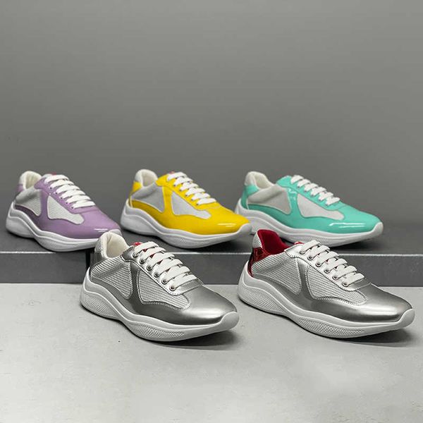 america's cup bike fabric sneakers mens designer shoes red yellow green patent leather lace up runner trainers outdoor casual shoes wit, Black
america's cup bike fabric sneakers mens designer shoes red yellow green patent leather lace up runner trainers outdoor casual shoes wit, Black