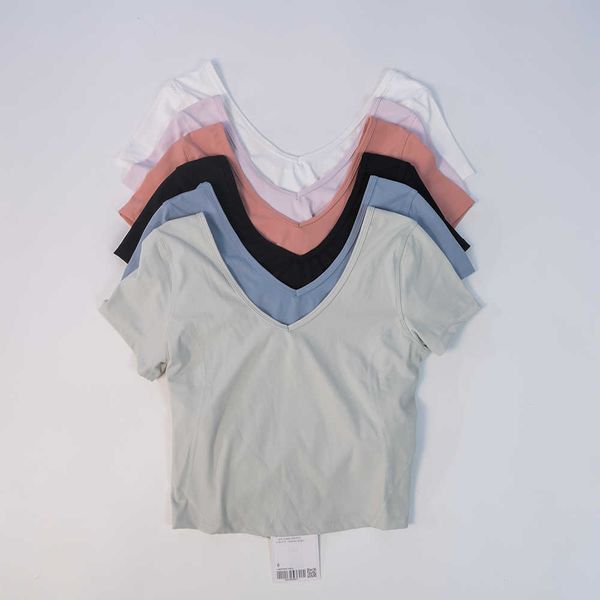 women short sleeve v neck crop yoga gym push up fitness sport t-shirts quick dry breathable running workout shirt summer tee ll-01 yoga outf
women short sleeve v neck crop yoga gym push up fitness sport t-shirts quick dry breathable running workout shirt summer tee ll-01 yoga outf