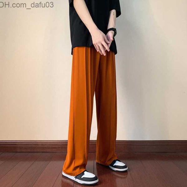 men's pants summer thin pleated men's fashion ultra-fine wide leg men's loose and straight stockings in korea men's trou, Black
men's pants summer thin pleated men's fashion ultra-fine wide leg men's loose and straight stockings in korea men's trou, Black