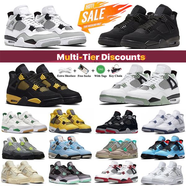 4 jumpman 4s mens basketball shoes black cat military black thunder university blue pine green sail seafoam bred men women trainers sports s
4 jumpman 4s mens basketball shoes black cat military black thunder university blue pine green sail seafoam bred men women trainers sports s