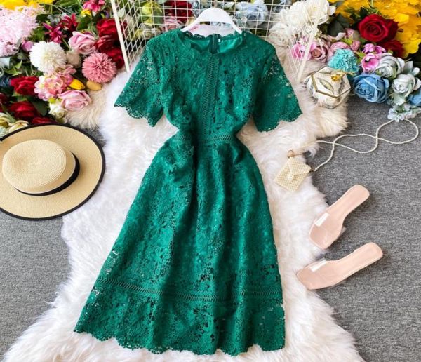 elegant lace women dress korean style 2022 summer new midi dresses robe chic sweet shortsleeved vestido fashion1222497, White;black
elegant lace women dress korean style 2022 summer new midi dresses robe chic sweet shortsleeved vestido fashion1222497, White;black