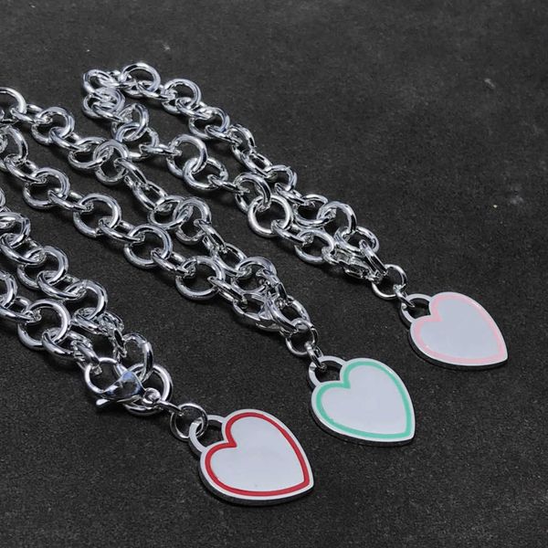 counter quality tiffay bracelet women's fashion simple thick chain love pendant, Black
counter quality tiffay bracelet women's fashion simple thick chain love pendant, Black