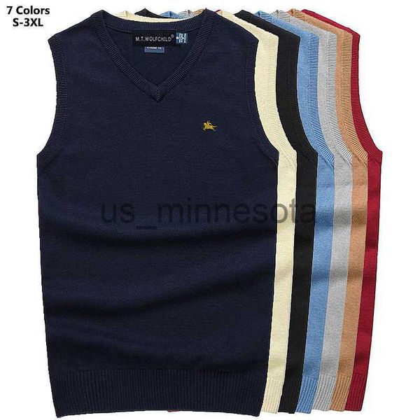 men's sweaters 100 cotton mens pullovers knitted vest brand embroidery casual vneck sleeveless sweaters homme clothing j230721, White;black
men's sweaters 100 cotton mens pullovers knitted vest brand embroidery casual vneck sleeveless sweaters homme clothing j230721, White;black