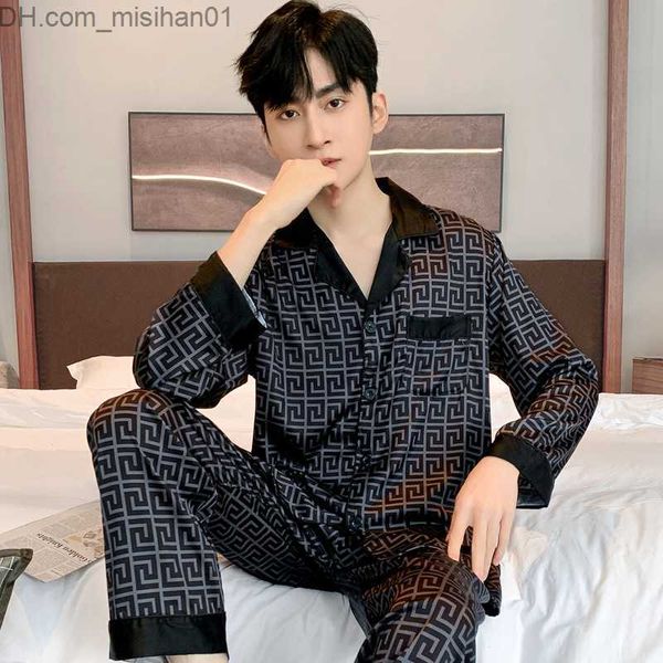 men's sleepwear men's pajamas spring and summer thin silk luxurious loose fitting set home set men's satin pajamas men's, Black;brown
men's sleepwear men's pajamas spring and summer thin silk luxurious loose fitting set home set men's satin pajamas men's, Black;brown