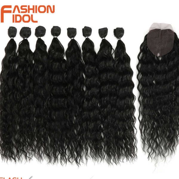 synthetic wigs synthetic hair water wave bundles with closure ombre blonde fake 9pcs/pack 20 inch high temperature fiber 230227, Black
synthetic wigs synthetic hair water wave bundles with closure ombre blonde fake 9pcs/pack 20 inch high temperature fiber 230227, Black