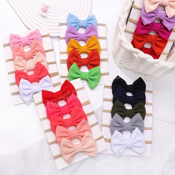 5pcs/set soft nylon elastic headband for baby girl lovely solid color big bow hair bands headwear newborn hair accessories, Slivery;white
5pcs/set soft nylon elastic headband for baby girl lovely solid color big bow hair bands headwear newborn hair accessories, Slivery;white