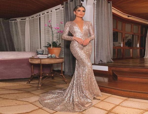 gold sequins reflective mermaid blue prom dresses beads sheer neck long sleeves evening gowns with tassels sweep train formal part8708675, Black
gold sequins reflective mermaid blue prom dresses beads sheer neck long sleeves evening gowns with tassels sweep train formal part8708675, Black