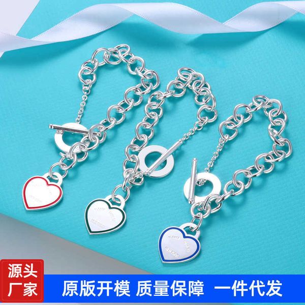 counter quality the same tiffay heart-shaped ot buckle couple bracelet with three color enamel love english hanging tag and peach heart ring, Black
counter quality the same tiffay heart-shaped ot buckle couple bracelet with three color enamel love english hanging tag and peach heart ring, Black