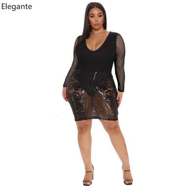 plus size dresses plus size sequins party dress see through mesh patchwork long sleeves v neck woman bodycon dresses 230720, Black
plus size dresses plus size sequins party dress see through mesh patchwork long sleeves v neck woman bodycon dresses 230720, Black