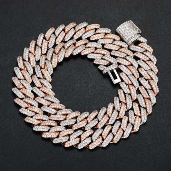 14mm luxury 18k gold jewelry plated diamond iced out miami cuban link chain for men women necklace, Silver
14mm luxury 18k gold jewelry plated diamond iced out miami cuban link chain for men women necklace, Silver