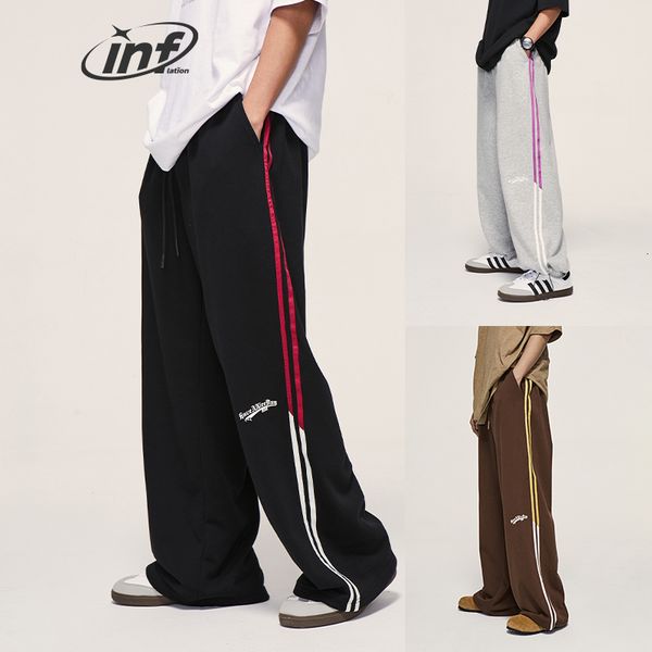 men's pants inflation contrast color wide leg sweatpant men drawstring waist trousers track pant plus size 12141s23 230720, Black
men's pants inflation contrast color wide leg sweatpant men drawstring waist trousers track pant plus size 12141s23 230720, Black