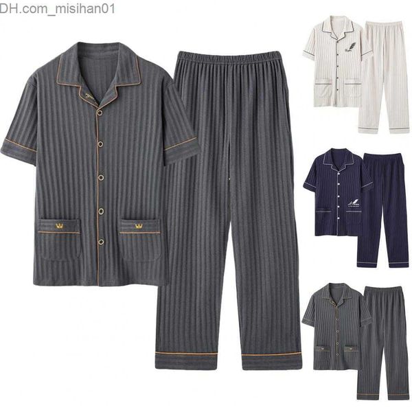 men's sleepwear 2 pieces/set men's pajamas set with lapels short sleeve pockets men's casual wear set with buttons flat botto, Black;brown
men's sleepwear 2 pieces/set men's pajamas set with lapels short sleeve pockets men's casual wear set with buttons flat botto, Black;brown