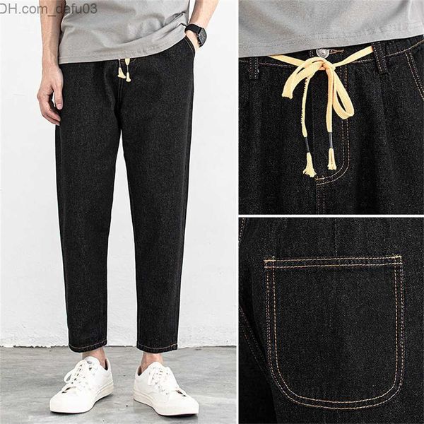 men's pants spring summer men's jeans cotton denim hip-hop loose bottom jogger street clothes tight blue pants hombre harem men�, Black
men's pants spring summer men's jeans cotton denim hip-hop loose bottom jogger street clothes tight blue pants hombre harem men�, Black
