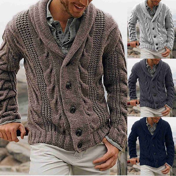 men's sweaters warm lapel jacket sweater knit jacket autumn and winter men's fashion loose sweater rough line longsleeved sweater, White;black
men's sweaters warm lapel jacket sweater knit jacket autumn and winter men's fashion loose sweater rough line longsleeved sweater, White;black