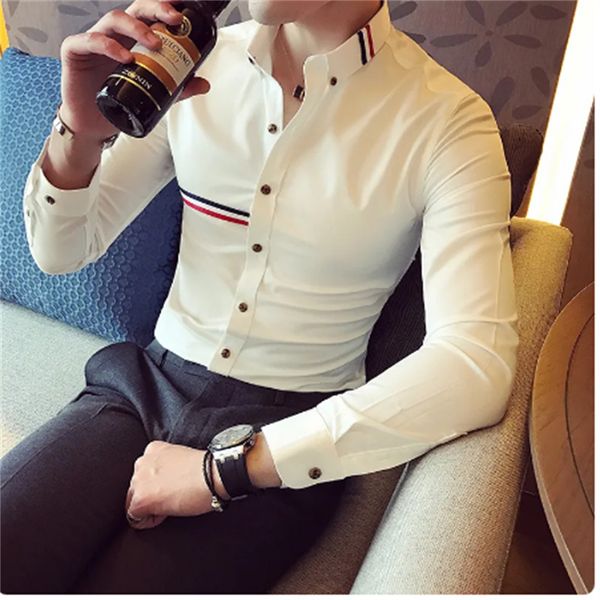 brand clothing male spring long sleeve shirts/men's slim fit lapel leisure shirts/fashion plus size s-3xl, White;black
brand clothing male spring long sleeve shirts/men's slim fit lapel leisure shirts/fashion plus size s-3xl, White;black