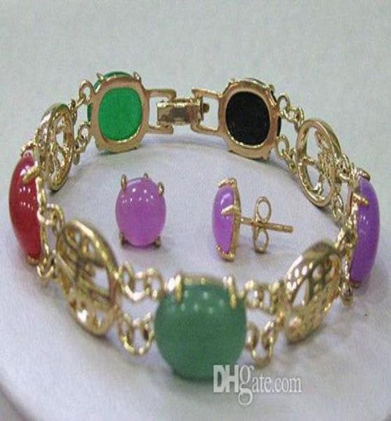 2017 multicolor jade jewelry bangle bracelet earrings set0183785393385429, Black
2017 multicolor jade jewelry bangle bracelet earrings set0183785393385429, Black