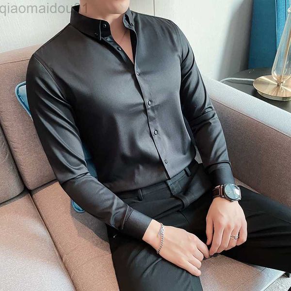 men's casual shirts 5xl- plus size long sleeve shirt for men clothing 2023 simple business formal wear slim fit office blouse homme 10, White;black
men's casual shirts 5xl- plus size long sleeve shirt for men clothing 2023 simple business formal wear slim fit office blouse homme 10, White;black