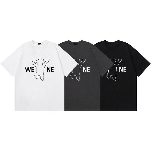 summer new bear print short sleeve couple loose and comfortable t shirt, White;black
summer new bear print short sleeve couple loose and comfortable t shirt, White;black