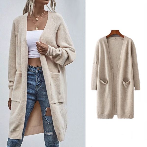 women's knits tees women sweater coat spring autumn long sleeve loose knitted jumpers solid color female cardigan sweaters 230720, White
women's knits tees women sweater coat spring autumn long sleeve loose knitted jumpers solid color female cardigan sweaters 230720, White