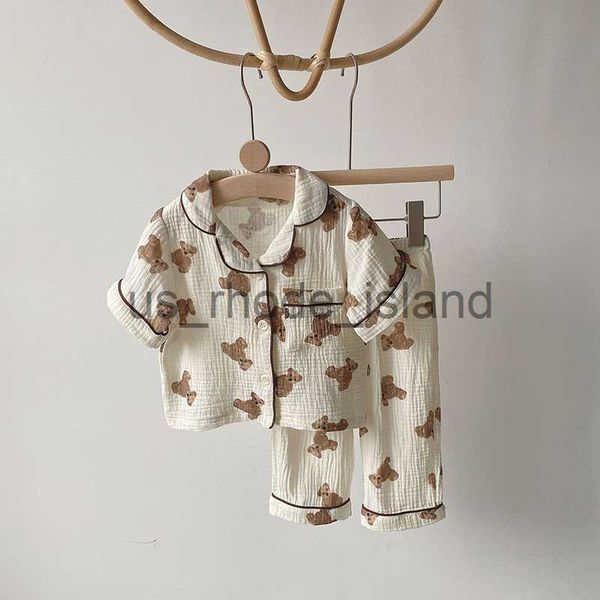 pajamas milancel summer new kids clothing boys lapel pajamas cartoon bear girls sleepwear baby home clothes x0721, Blue;red
pajamas milancel summer new kids clothing boys lapel pajamas cartoon bear girls sleepwear baby home clothes x0721, Blue;red