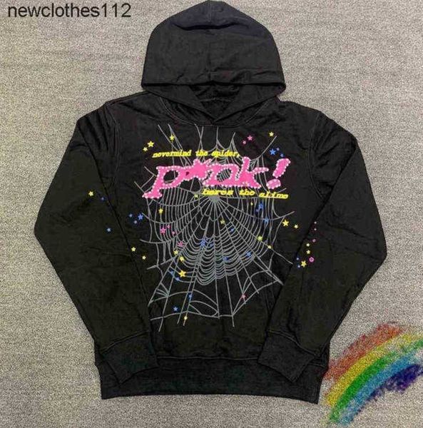 men's hoodies sweatshirts puff print sp5der hoodie men women heavy fabric spider web pullover02, Black
men's hoodies sweatshirts puff print sp5der hoodie men women heavy fabric spider web pullover02, Black