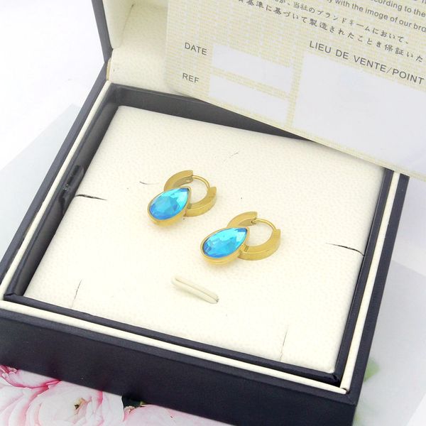 titanium steel jewelry wholesale water drop blue diamond ear buckle type earrings, Golden;silver
titanium steel jewelry wholesale water drop blue diamond ear buckle type earrings, Golden;silver