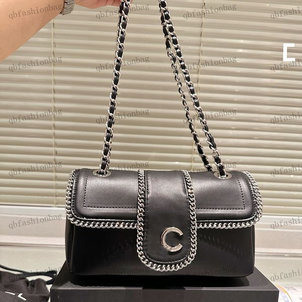 womens shoulder bag classic woven chain leather solid color clamshell silver hardware metal c buckle matelasse chain crossbody underarm bags
womens shoulder bag classic woven chain leather solid color clamshell silver hardware metal c buckle matelasse chain crossbody underarm bags